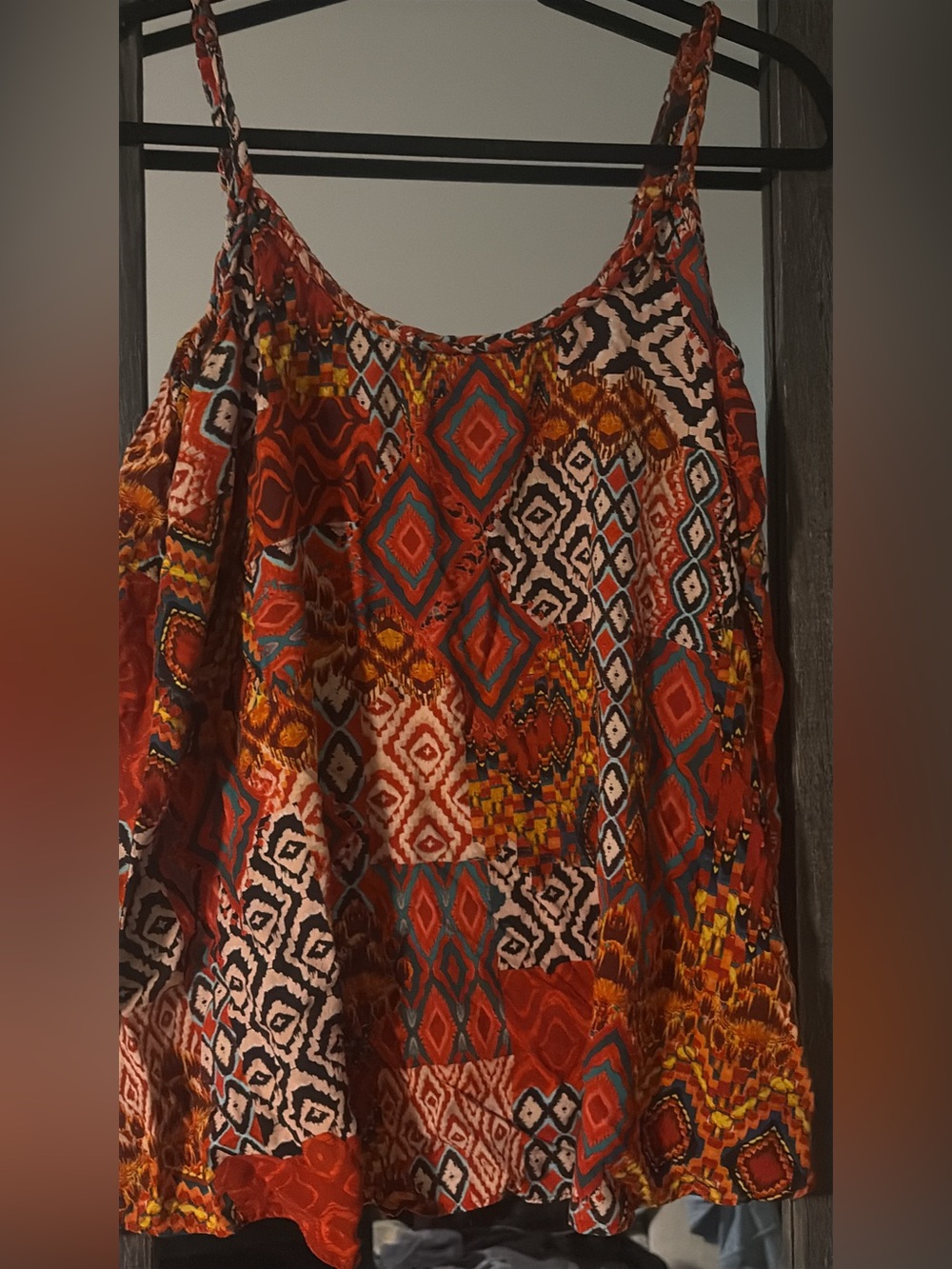 torrid Red Multi Ikat-Print Tank Top